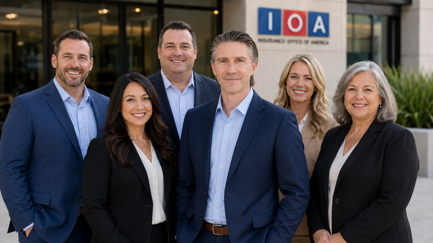 The Restaurant Coverage Pros team outside the Insurance Office of America office